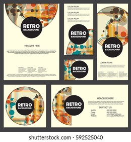 Old retro Vintage style background Design Template,Vector Illustration