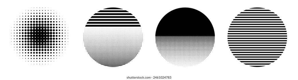 Old retro vintage sun circle. Vector logo design sunrise sunset.