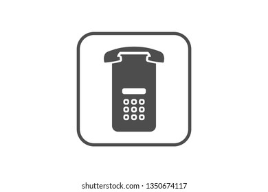 Old RetroTelephone Icon Vector with Gray Colour and EPS File, It is Useful for Flyer, Presentation, Poster, Web, Etc