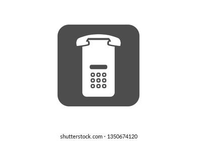 Old RetroTelephone Icon Vector with Gray Colour and EPS File, It is Useful for Flyer, Presentation, Poster, Web, Etc