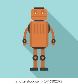 Old robot icon. Flat illustration of old robot vector icon for web design