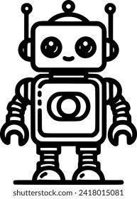 OLD ROBOT VECTOR, RETRO DESIGN ROBOT