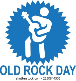 Old Rock Day, celebrating old rock day blue vector
