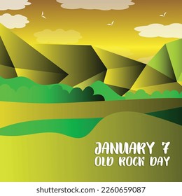 Old Rock Day. Design suitable for greeting card poster and banner