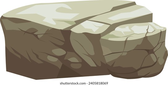 Old Rock Stone Vector Illustration