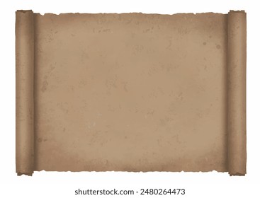 Old rolled paper background brown