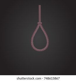 old rope with hangman's noose