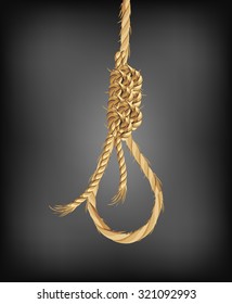 Old rope noose hangman