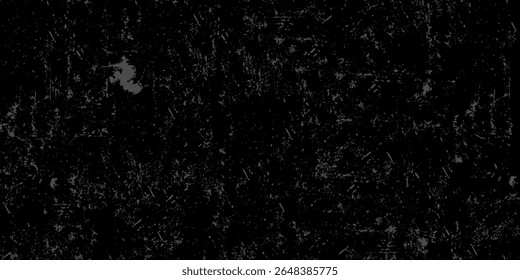 Old Rough Dirty Black Scratch Dust Grunge Black Distressed Noise Grain Overlay Texture Background.