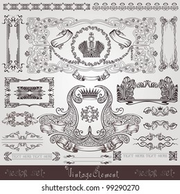 antiguo elemento de banner de etiqueta real