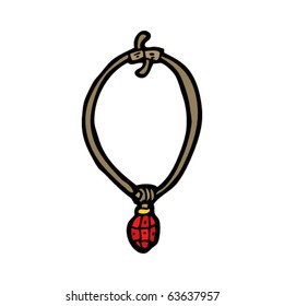 old ruby necklace cartoon