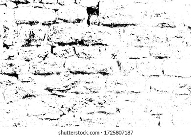 Old ruined historic protect wall. Shabby bumpy built front facade citadel. Worn damaged deserted partition of church courtyard.Black spots on chipped stone mansion backyard. Grungy big barrier for 3d