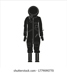 old russian cosmonaut costume. illustration for web and mobile design.