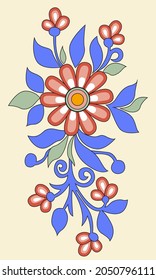 Old Russian floral ornament with patterns