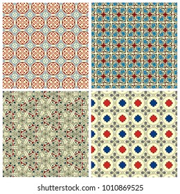 Old Russian, Indian, Arabic, Moroccan pattern decor for fabric, background image.