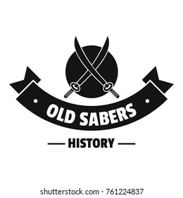 Old saber logo. Simple illustration of old saber vector logo for web
