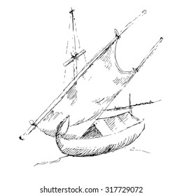 old sailing ship
