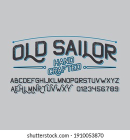 Old Sailor typography tee shirt design graphic, artistic vector illustration, good looking creative art design
