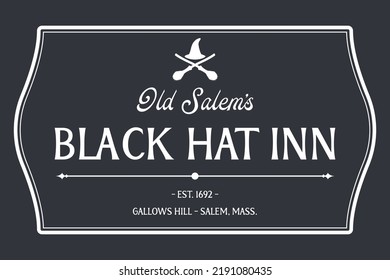 Old Salem's Black Hat Inn | Farmhouse | Print | EPS10