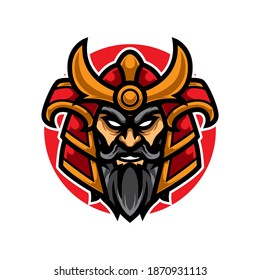 Old Samurai E Sport Mascot Logo