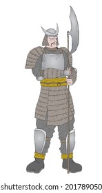 Old samurai soldier