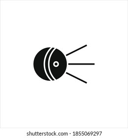Old satellite, Exploration icon for your website, logo, app, UI, product print. Exploration concept flat Silhouette vector illustration icon.
