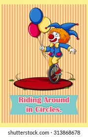 Old saying riding around in circles illustration
