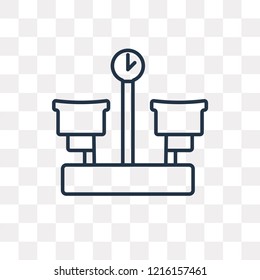 Old Scale vector outline icon isolated on transparent background, high quality linear Old Scale transparency concept can be used web and mobile