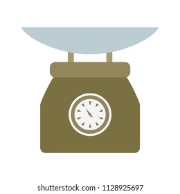 Old scales. Food scale. Vector illustration. EPS 10.