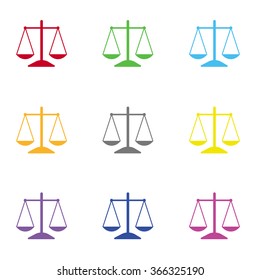 Old scales icon for web and mobile