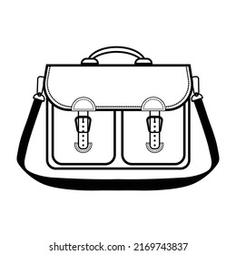 Old School bags, also used as a medical bag. Leather bag icon