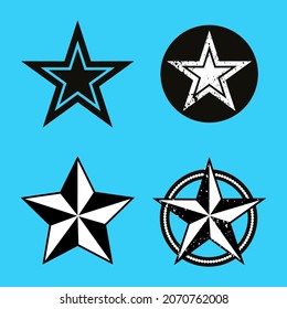 Old school black stars design