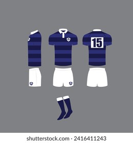 old school blue rugby jersey