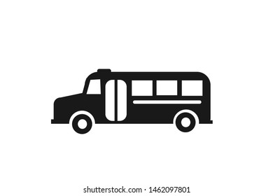 Old School Bus Icon Vector Stock Vector (Royalty Free) 1462097801 ...