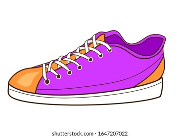 Old school classic sneaker. Sport wear for men and women. Wall stickers