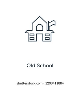 Old School concept line icon. Linear Old School concept outline symbol design. This simple element illustration can be used for web and mobile UI/UX.
