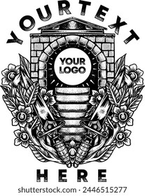 Old school design vector graphic good for your tshirt design