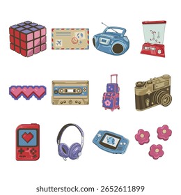 Estilo Digital da Escola Antiga com Retro Y2K Nostalgia e Retrofuturismo