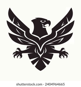 Cabeza de la mascota del águila de la vieja escuela: Logo de águila clásica ilustrada como ilustración vectorial e ilustración de mascota para equipos deportivos y de videojuegos E-Sport. VECTOR DE VUELO DE AVES DE EAGLE BIRD PARA EMPRESA DE LOGOTIPO EXTERIOR