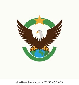Cabeza de la mascota del águila de la vieja escuela: Logo de águila clásica ilustrada como ilustración vectorial e ilustración de mascota para equipos deportivos y de videojuegos E-Sport. VECTOR DE VUELO DE AVES DE EAGLE BIRD PARA EMPRESA DE LOGOTIPO EXTERIOR