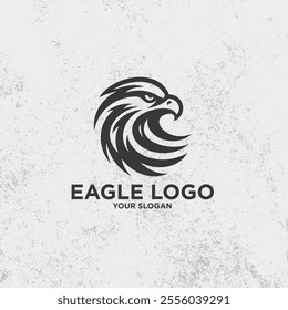 Old School Eagle Mascot Head. Eagle logo head vector