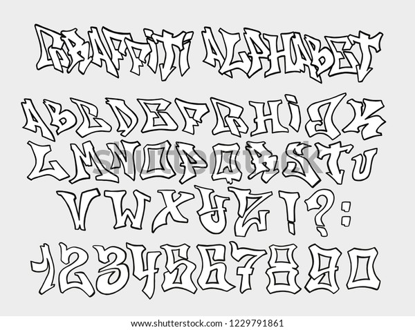 Old School Graffiti Alphabet Isolated Vector Stock Vector Royalty Free 1229791861 26 best typography images typography hand lettering. https www shutterstock com image vector old school graffiti alphabet isolated vector 1229791861