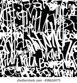 Old School Graffiti Background Seamless Pattern Stock Vector (Royalty ...