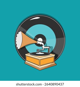 Old School Gramophone and Classic Sound Concept