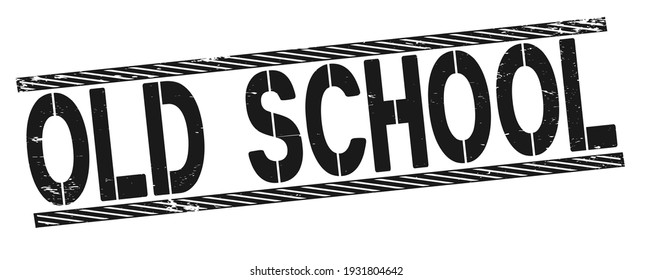 Old school grunge rubber stamp on white background, vector illustration