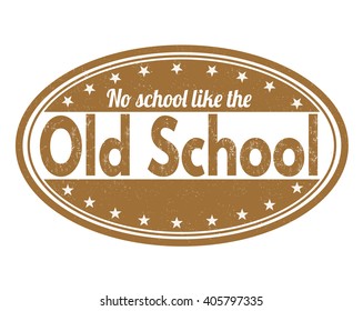 Old school grunge rubber stamp on white background, vector illustration