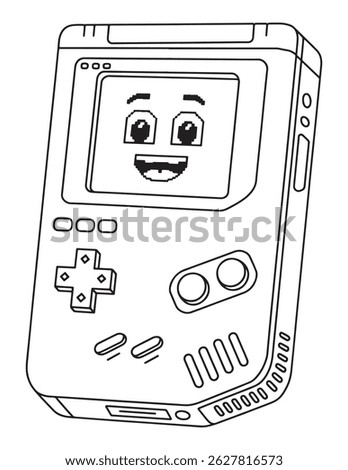 Old School Handheld Game Console Vector