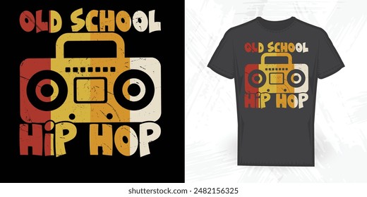 Old School Hip Hop Funny Vintage 90's Cassette Music Mixtape T-shirt Design