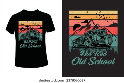 old school hot rod t shirt design