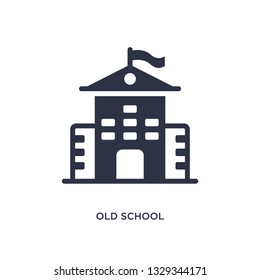 old school icon. Simple element illustration from education concept. old school editable symbol design on white background. Can be use for web and mobile.